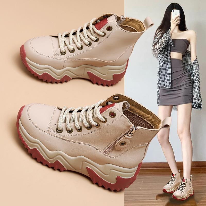 Thick-soled heightening dad shoes for women to wear outside autumn and winter new thick-soled children's casual velvet sports women's shoes
