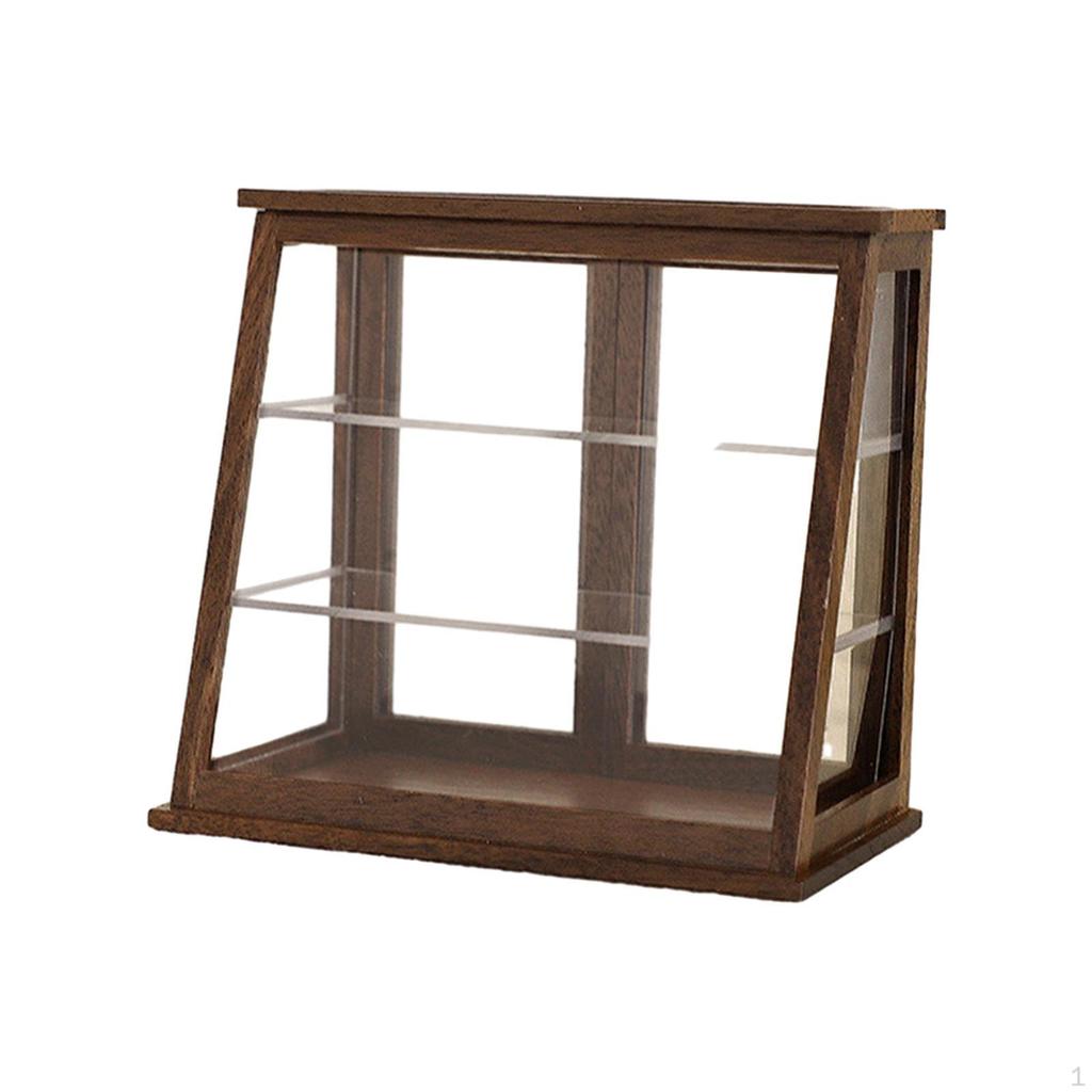 1/12 Miniature Store Display Cabinet, 3 Tiers Bakery Case