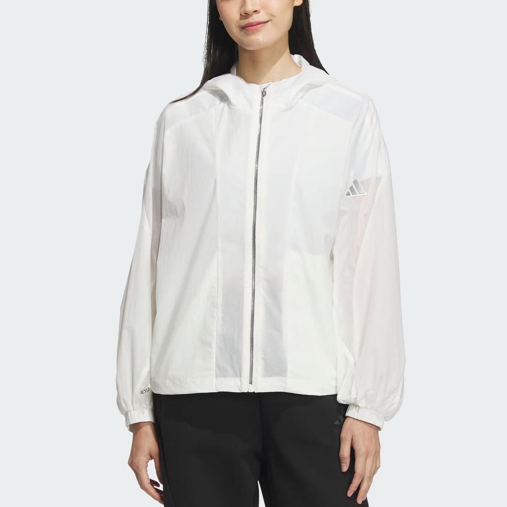 Adidas Sportswear Women Woven Water Repellent Hooded Jacket JZ1682
