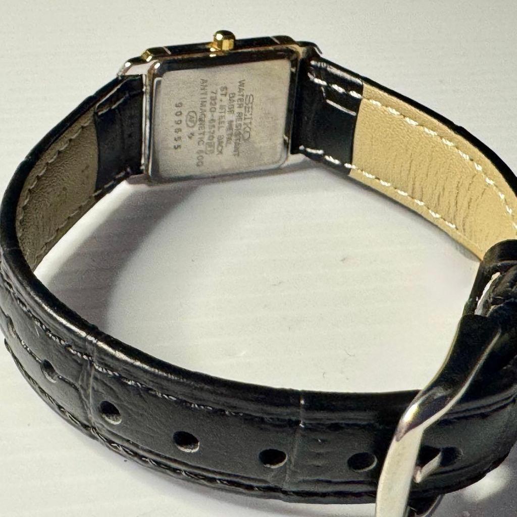 Used SEIKO Women's Quartz Watch Square Gold 7320-6570