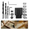 15pcs 15° Angle Pocket Hole Jig Aluminum Alloy Woodworking Hole Guide  Wood Joinery