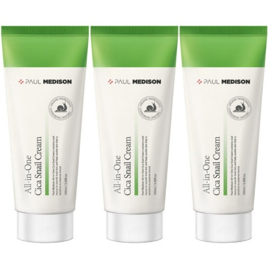 Paul Medison All-in-One Cica Snail Cream 100ml*1Pc/3Pcs/5Pcs