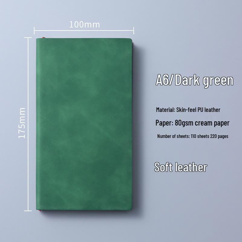 Custom Portable A6 PU Leather Notebook with Logo Printing – Thick, High-Value, Compact Design