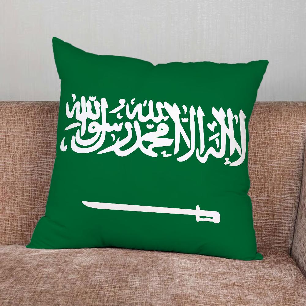 Arabia Saudyjska Flaga Salman Poszewka na Poduszkę Do Domu Sypialni Samochodu Biura Dekoracja Salonu Pokrowiec na Poduszkę Sofa Odpowiedni