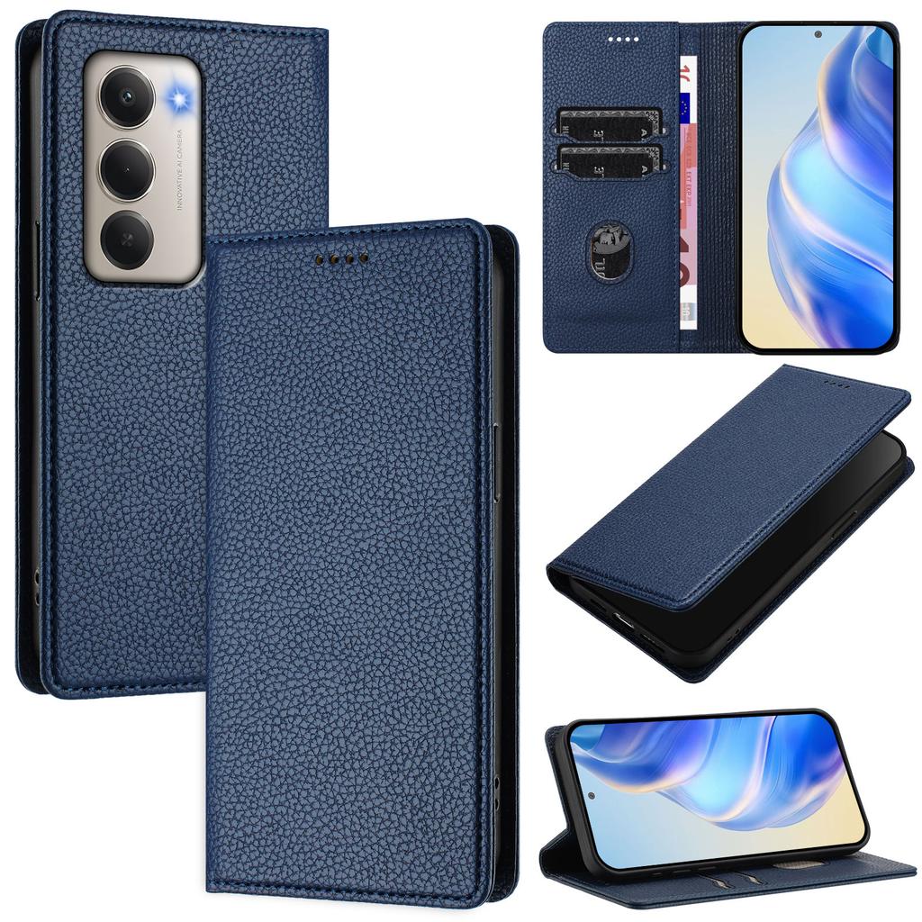 For Xiaomi Redmi 15 4G (EU) (171mm) Wallet Case RFID Blocking Litchi Texture Leather Mobile Cover