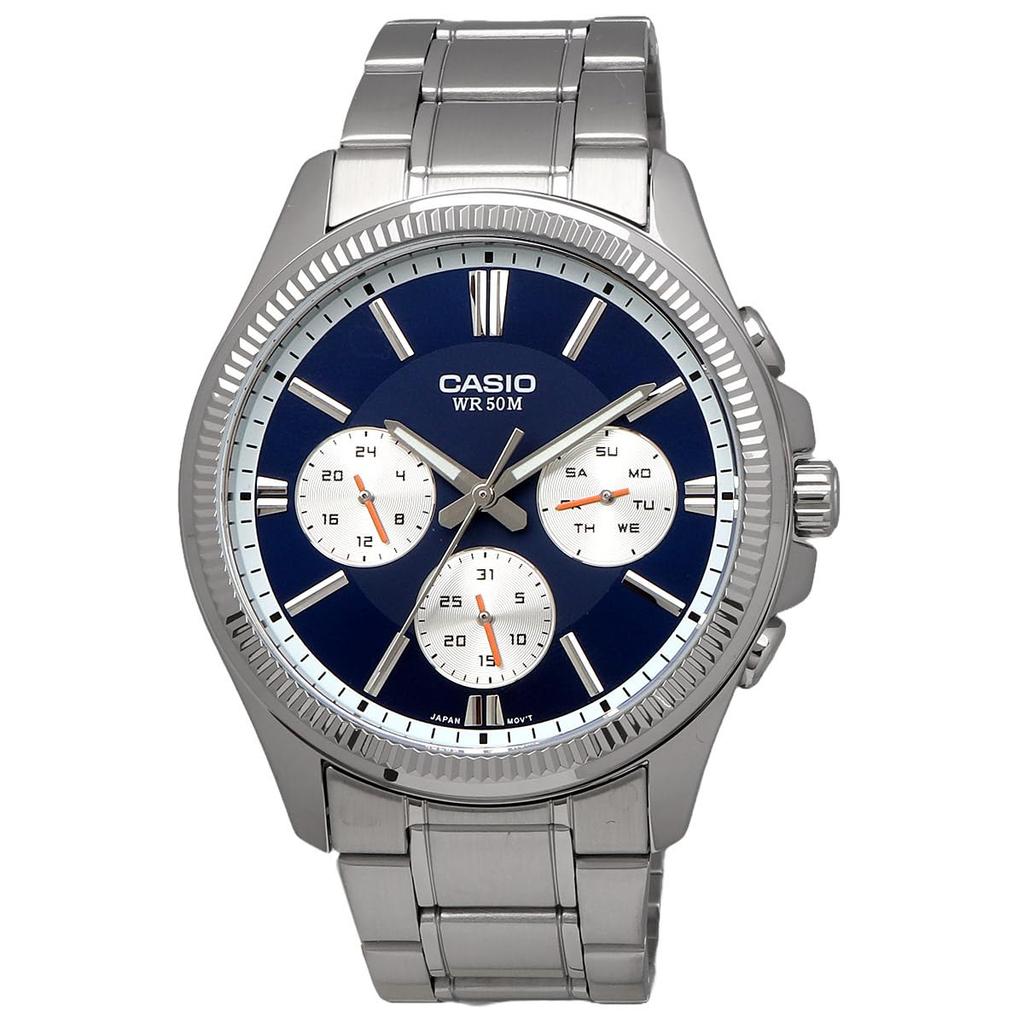 CASIO MTP-1375D-2A1V Standard Quartz Watch display Navy Multi-axis 24-hour for Men
