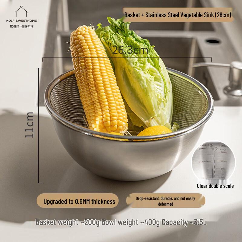 ZISIZ 304 Stainless Steel Mixing Bowl