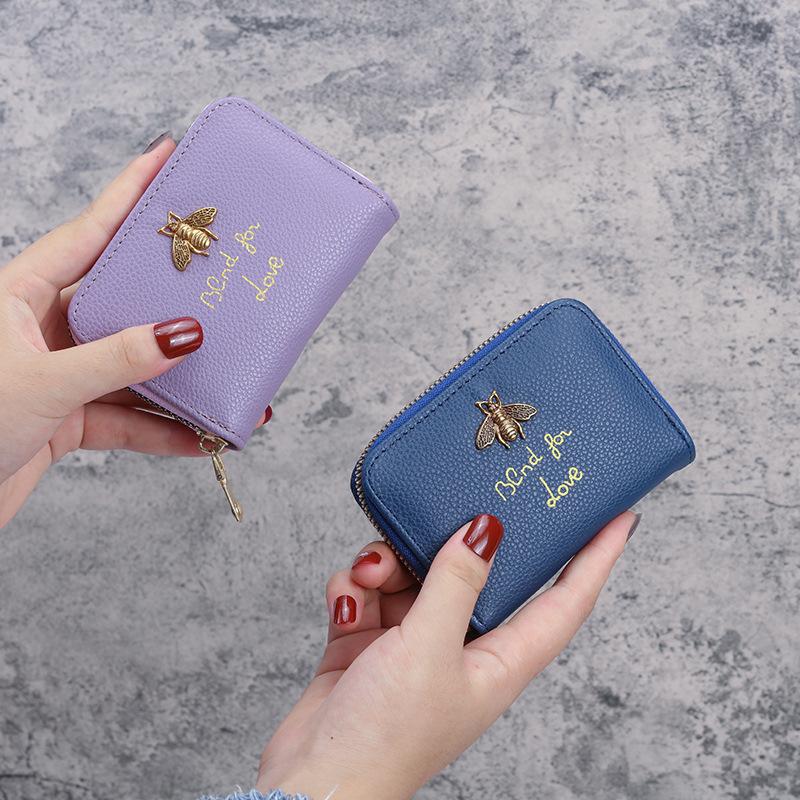 מחזיק ארנק מיני קטן מעור נשים רוכסן תיק מצמד ארנק מטבעות