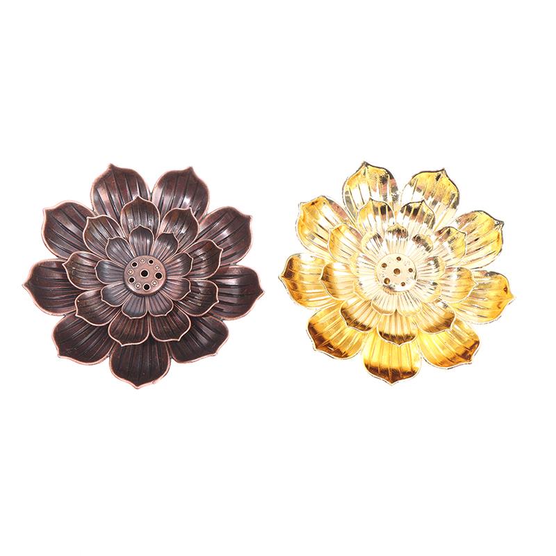 Alloy Incense Burner Stick Holder Plate Burner Plate Buddhism Coil Lotus Censer