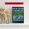 Seattle Seahawks Customize Your Name Diamond Painting Round Diamond Rhinestones Mosaic Diamond Embroidery Wall Paintings Rhinestones Gift Frameless