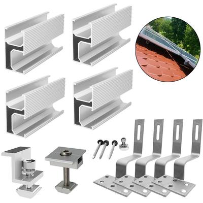 Solar Module Bracket Mounting Rail Roof Rack Silver Comfortable