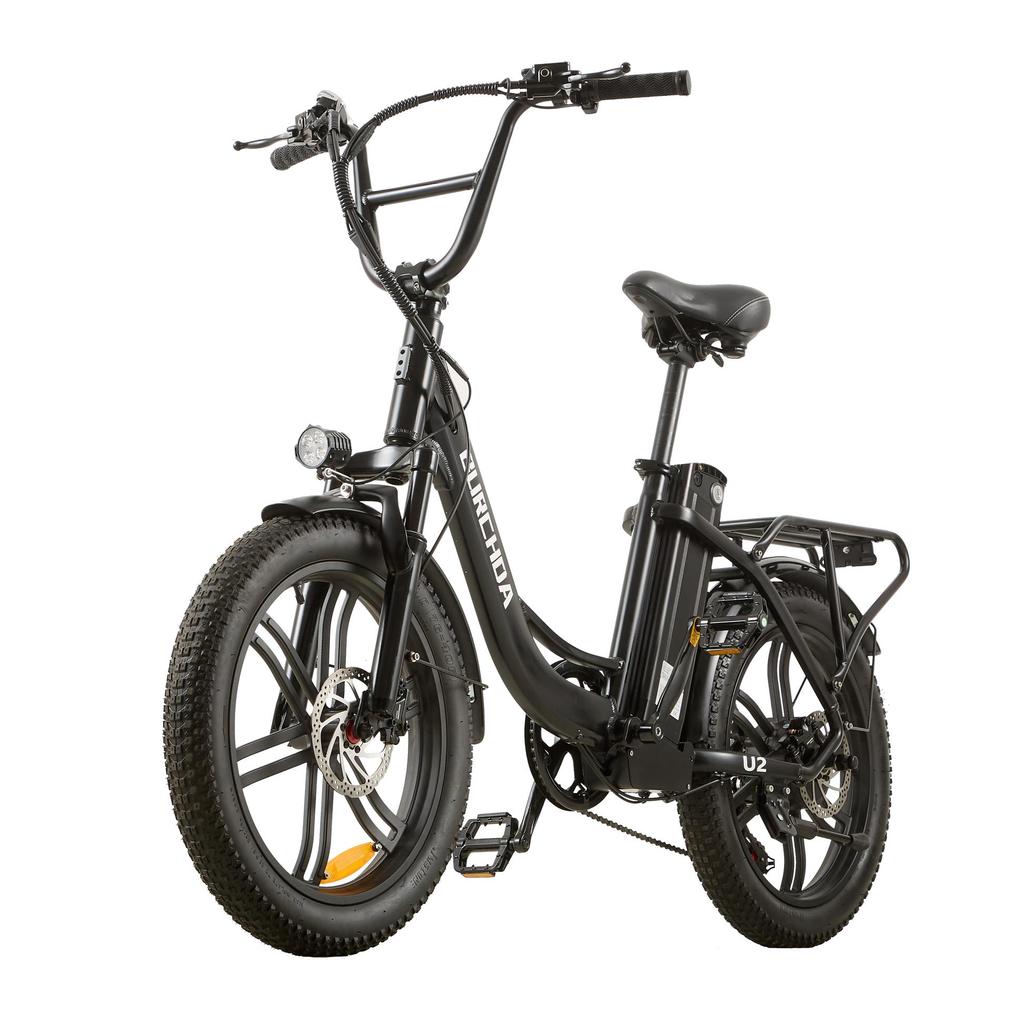 Burchda U2 20"x3.0" Electric Bike, 500W 48V 15Ah, 50KM Range, Hydraulic Brakes, Front Suspension, Shimano 7-Speed, LCD Display, 150KG Load