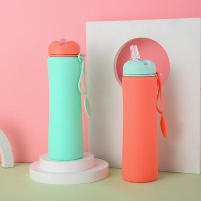 New Silicone Water Bottle for Outdoor Summer, Foldable Sports Water Cup for Cycling and Mountain Climbing, Large Capacity Portable Water Bottle