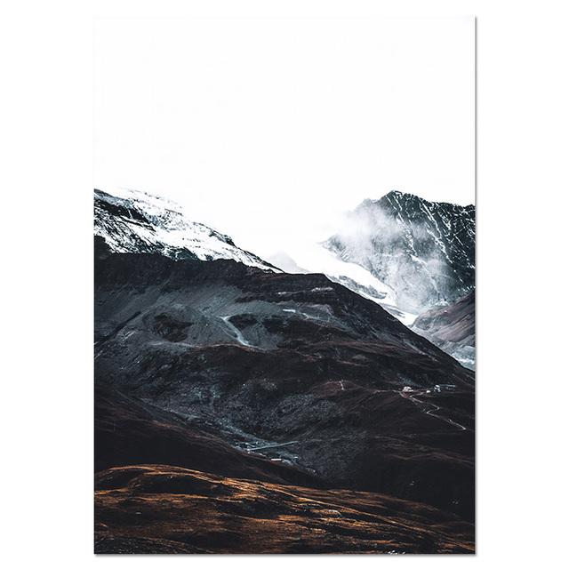 Mountain Coastal Landscape Poster Nordic Decoration Wall Art Print Canvas Painting Decorative Picture Scandinavian Home Decor