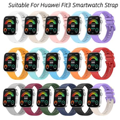 Sport Siliconen Band Voor Huawei Watch Fit 3 Armband Vervangende Siliconen Horlogeband Voor Huawei Watch Fit 3 Band Accessoires