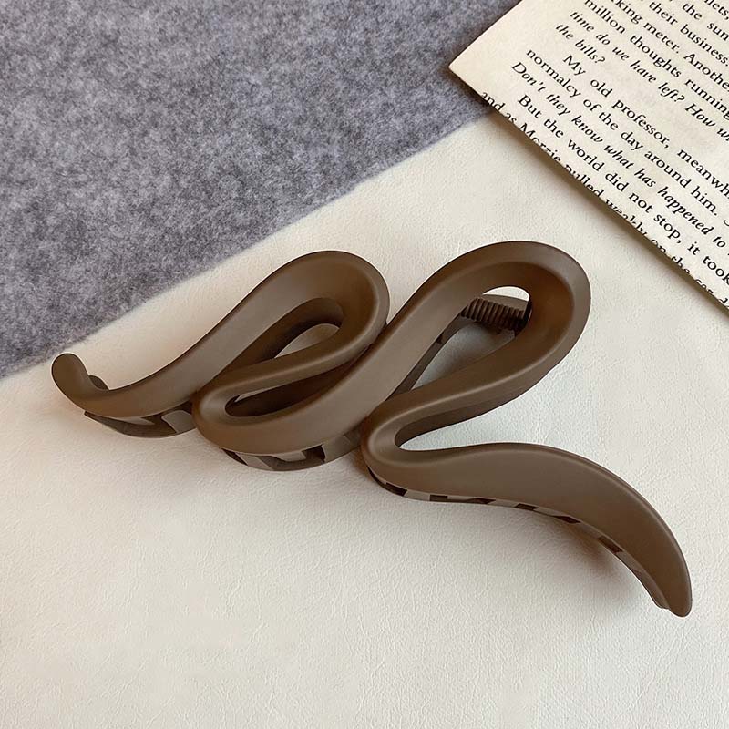 Koreanische Acryl Matte Welle Haarspange Für Damen Mädchen Mode Große Schleife Hai Pferdeschwanzclip Kopfschmuck Haarschmuck