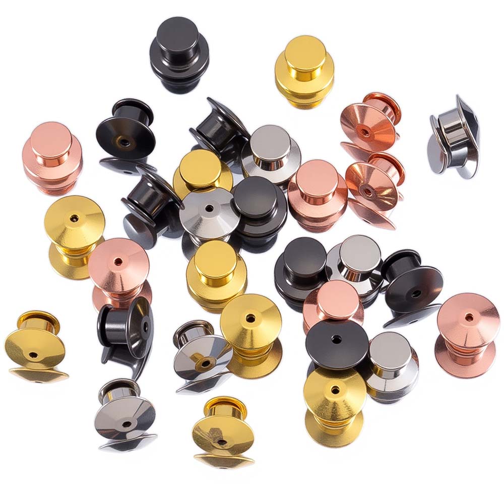 50Pcs 30Pcs 10Pcs 5Pcs Brooch Locking Pin Backs Metal Pin Back Locking Pin Keepers Locking Clasp DIY Brooch Badge Jewelry Making