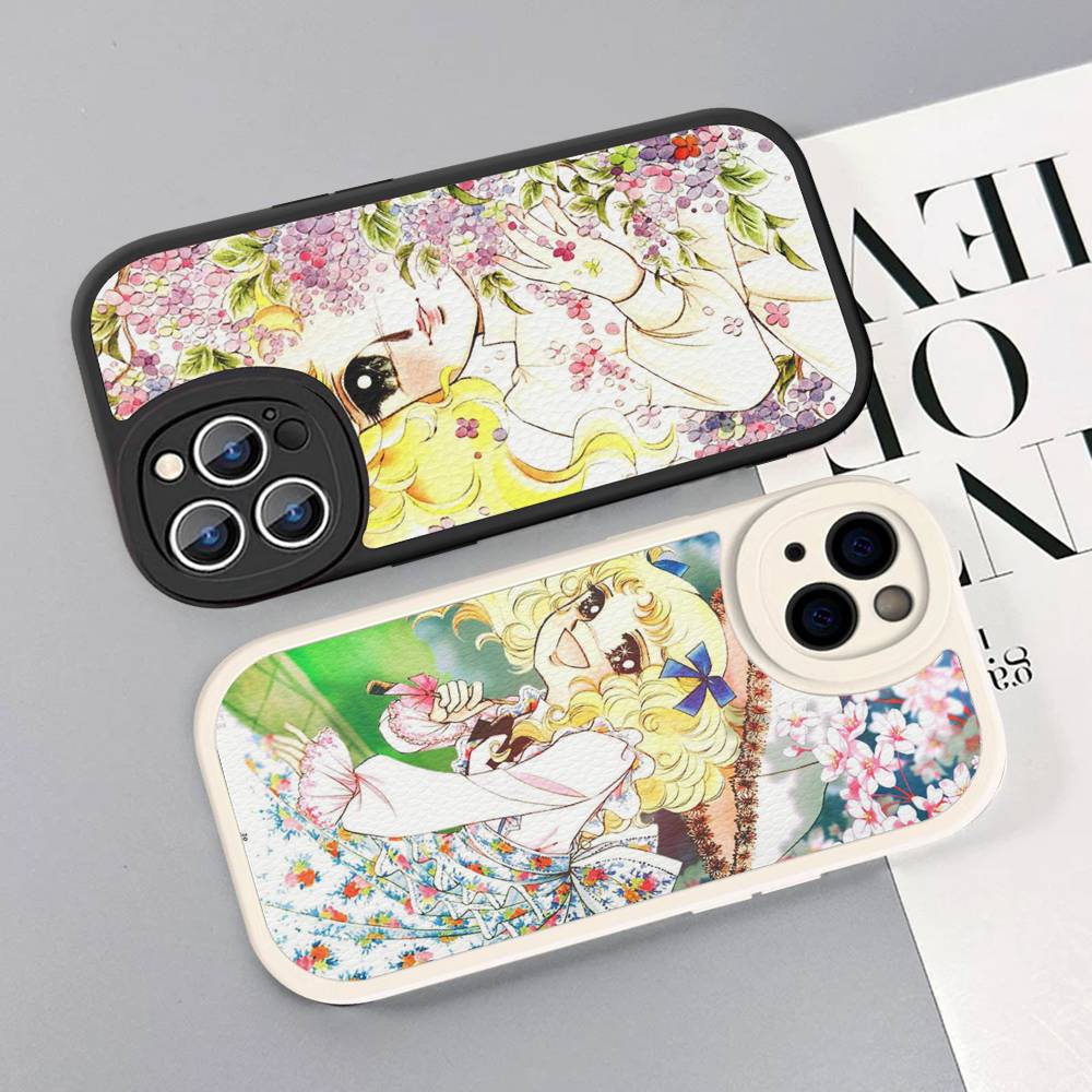 Manga Candy Phone Case For IPhone 16 15 14 13 12 11 Pro Max Plus Leather Soft Cover