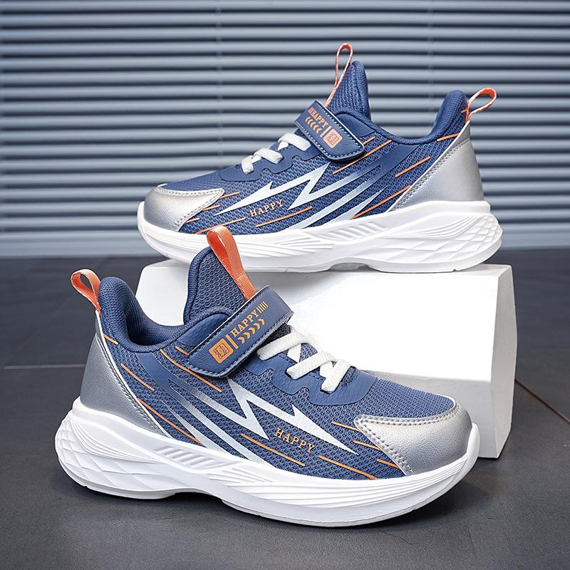 Nové dětské boty Jarní a letní chlapecké síťované boty Prodyšné sportovní boty Ohňostroj dětské boty