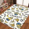 Cute Cartoon 3D-Printed Minions Rug—Suitable for Living Rooms, Bathrooms, Creative Doormats, Bedroom Rugs, and More.