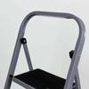 Folding metal ladder for home use, 4 steps, platform, gray, 150 kg