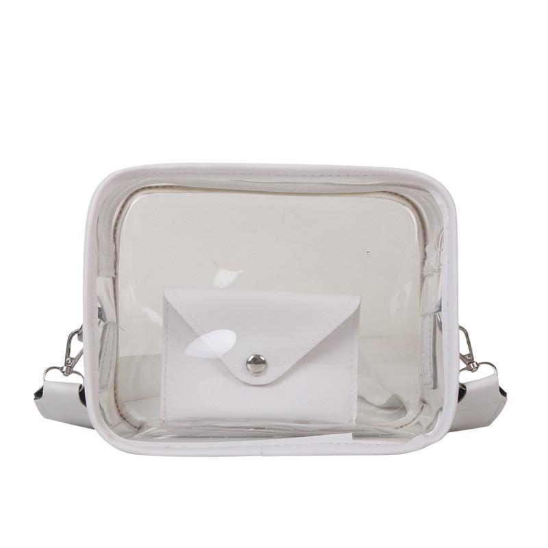 Clear Pvc Envelope Bag With Soft Structure And Single Shoulder Strap For Daily Use