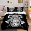 Skull, Viking Helmet, Axes. Bedding Sets Duvet Cover Sets Duvet Covers Pillowcases(1 * Duvet Cover 2 * Pillowcases Without Duvet Insert)