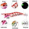 5Pcs 3D Eyes Luminous Squid Fishing Lure Durable Artificial Squid Jig Hook  Saltwater Fishing
