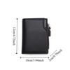 Zipper Men Coin Purse Waterproof Business Card Holder Fashion PU Leather Wallet  Business