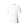 Li-Ning Color Block V-Neck Sports Competition Short Sleeve T-Shirt Unisex Tops Standard-White AAYU127-2