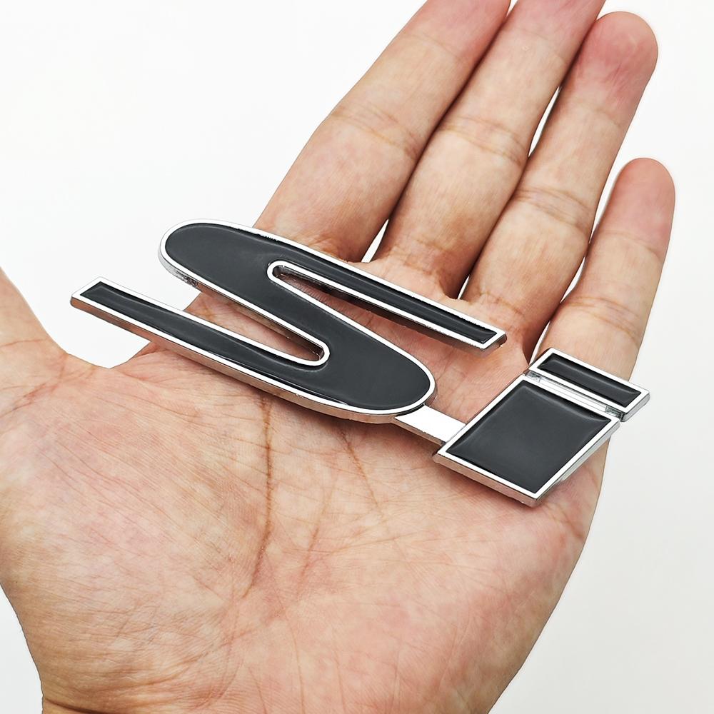 3D Metal Black Red Car Front Grille Emblem SI Logo Badge Side Fender Rear Trunk Sticker For Honda Civic Jazz Styling Accessories air256