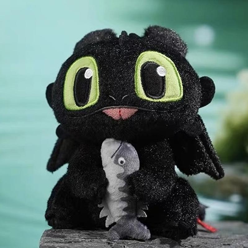 Universal Studios "How to Train Your Dragon" Toothless Plush Keychain - Night Fury Toy Ornament Pillow