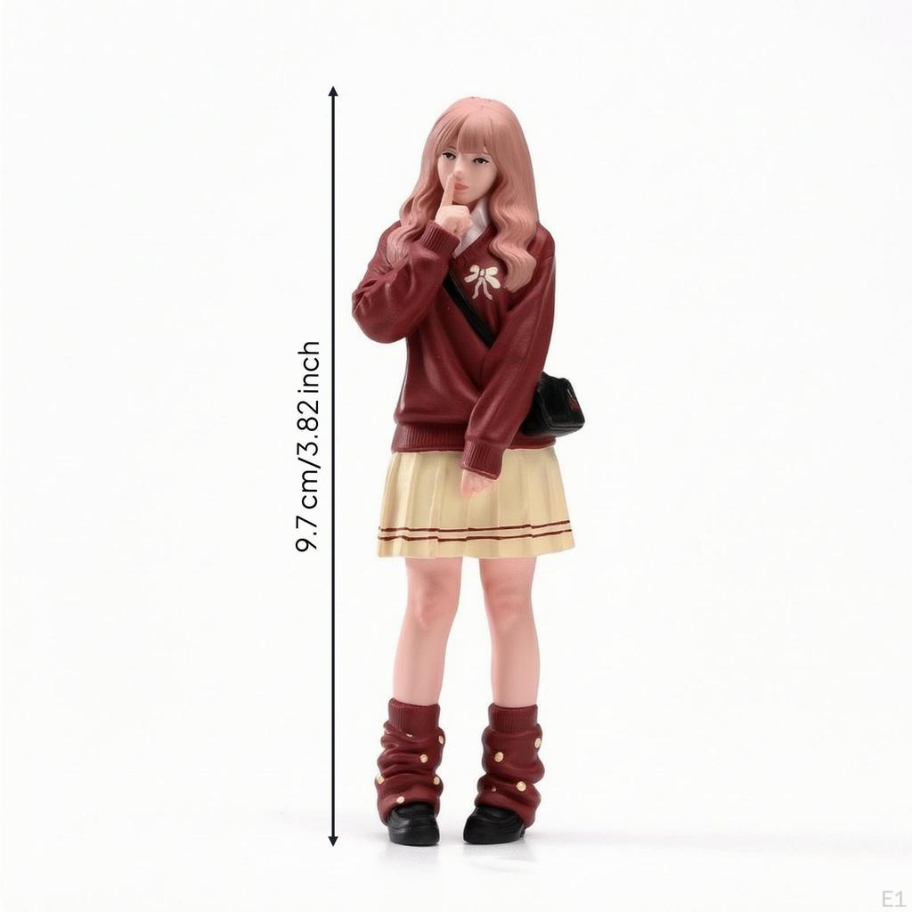 1/18 Miniature Female Figurine Standing Display Model Painted Collectible Figure for Collectors,