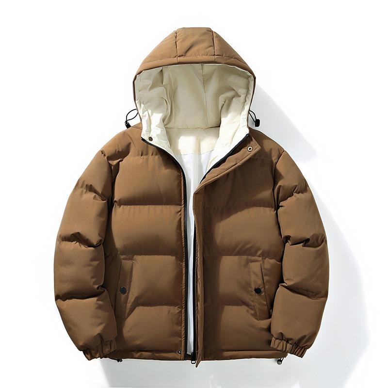 Padded clothes men's winter trend hooded jacket men's windproof cotton clothes thickened warm casual versatile jacket