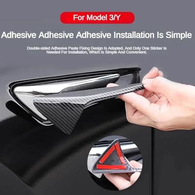 Side Camera Car Protective Cover ABS Carbon Fiber Protective Cover Turn Signal Cover Suitable for Tesla Model 3/Y/X/S 2017-2025