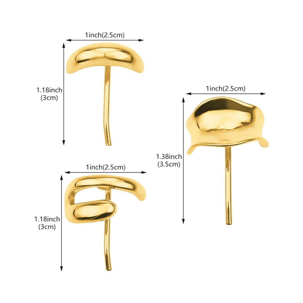 3PCS Ponytail Cuff Gold Silver Elegant Alloy Metal Hair Buckle for Women and Girls Hair Clips Styling Accessories