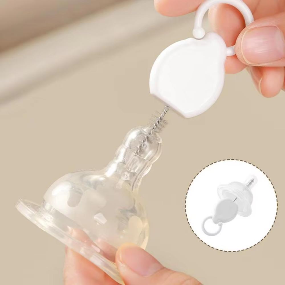 4pcs Hard Bristles Bottle Cleaner Brush Set Hangable Teapot Mouth Brush  Milk Bottle