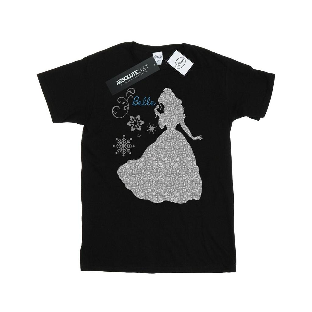 Disney Princess Mens Belle Christmas Silhouette T-Shirt