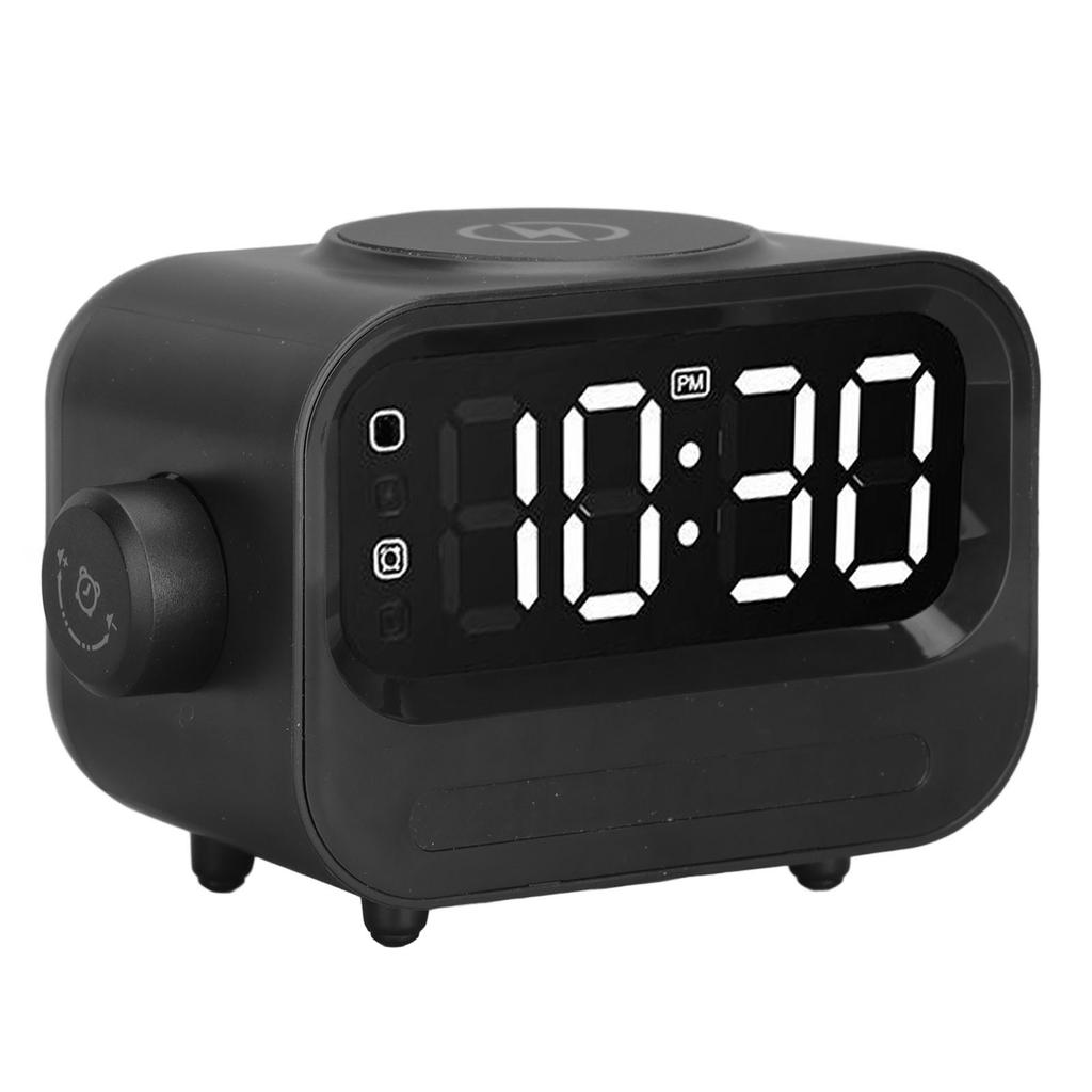 Wireless Speaker Charger with Alarm Clock 3.5mm and USB Port Bluetooth Speaker 15W Wireless Charger
