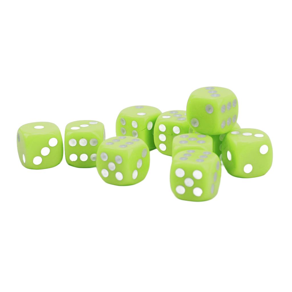 30 STÜCK Würfelset 16MM Kunststoff 6-seitig Runde Ecken Würfelwürfel für Tischspiele Brettspiele Gelb
