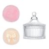 3 Pieces Multipurpose Extra Large Body Powders Puff Set with Glass Storage Container for Makeup and Beauty Tool