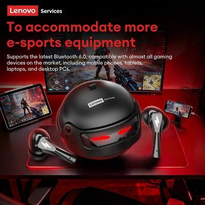 Original Lenovo GT101 TWS Kabellose Ohrhörer Dual-Modus Coole Beleuchtung Gaming-Ohrhörer 30H Akkulaufzeit HD-Anruf 3D-Stereo Bluetooth 6.0 Kopfhörer