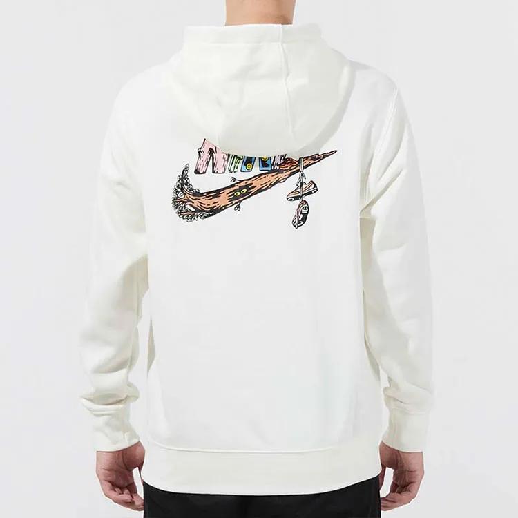 Nike Sweatshirts Men's Ecru Hooded Thickened Regular (Unisex) Sweatshirts DM2250 133