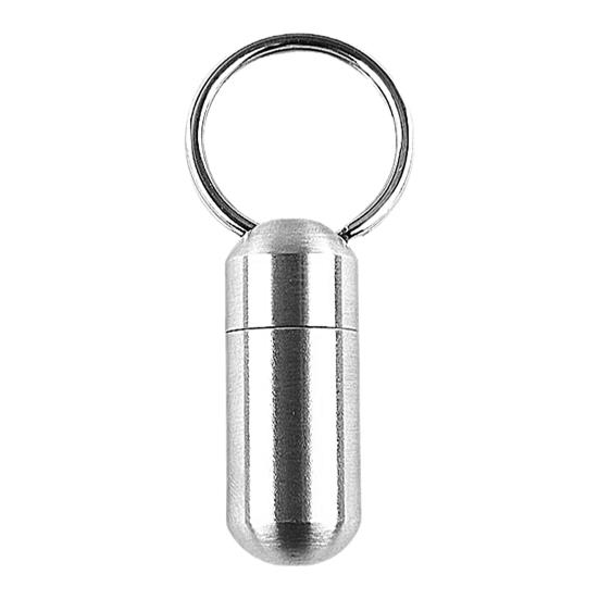 High Hardness Pill Holder Sealing Stainless Steel Widely Use Waterproof Pill Case Keychain
