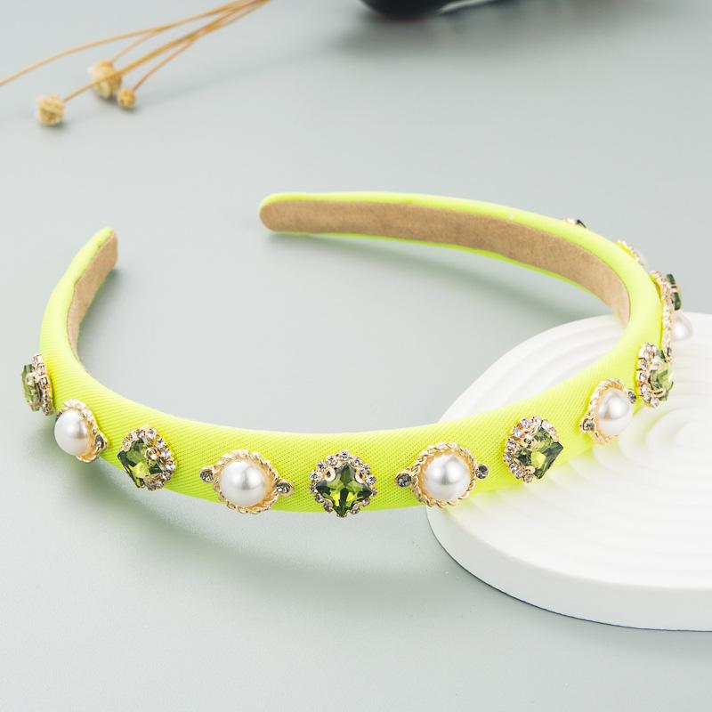 Women's Hairband Shiny Pearl Baroque Thin Sponge Head Band Simple Thin Edge Headwear