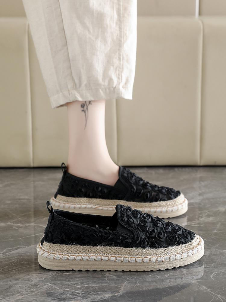Hot Sale Breathable Mesh Lace Ballet Flats Shoes Womens Espadrilles Casual Floral Women'S Loafers Zapatillas Fisherman