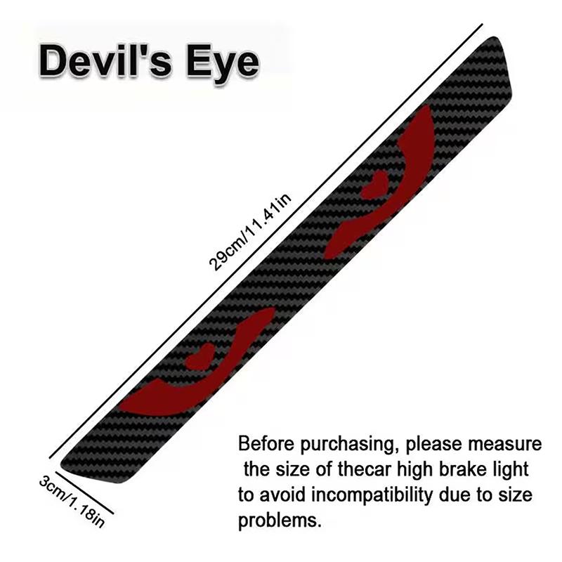 Eye-Catching Car High-Mounted Brake Light Sticker, Projection Light Translucent Film Eye Pattern, Suitable For All Car Models
