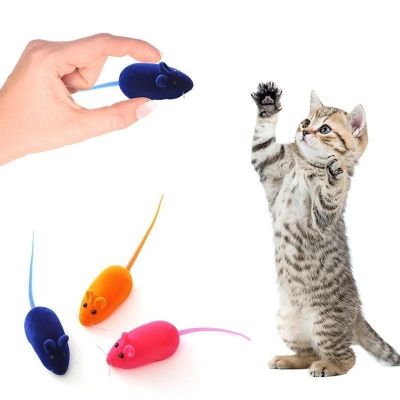 6PCS Multi Color Squeaky Mouse Pet Toy Funny Interactive Rat Play Toy for Kitten Cat Dog Puppy Sound Chew Play Supplies