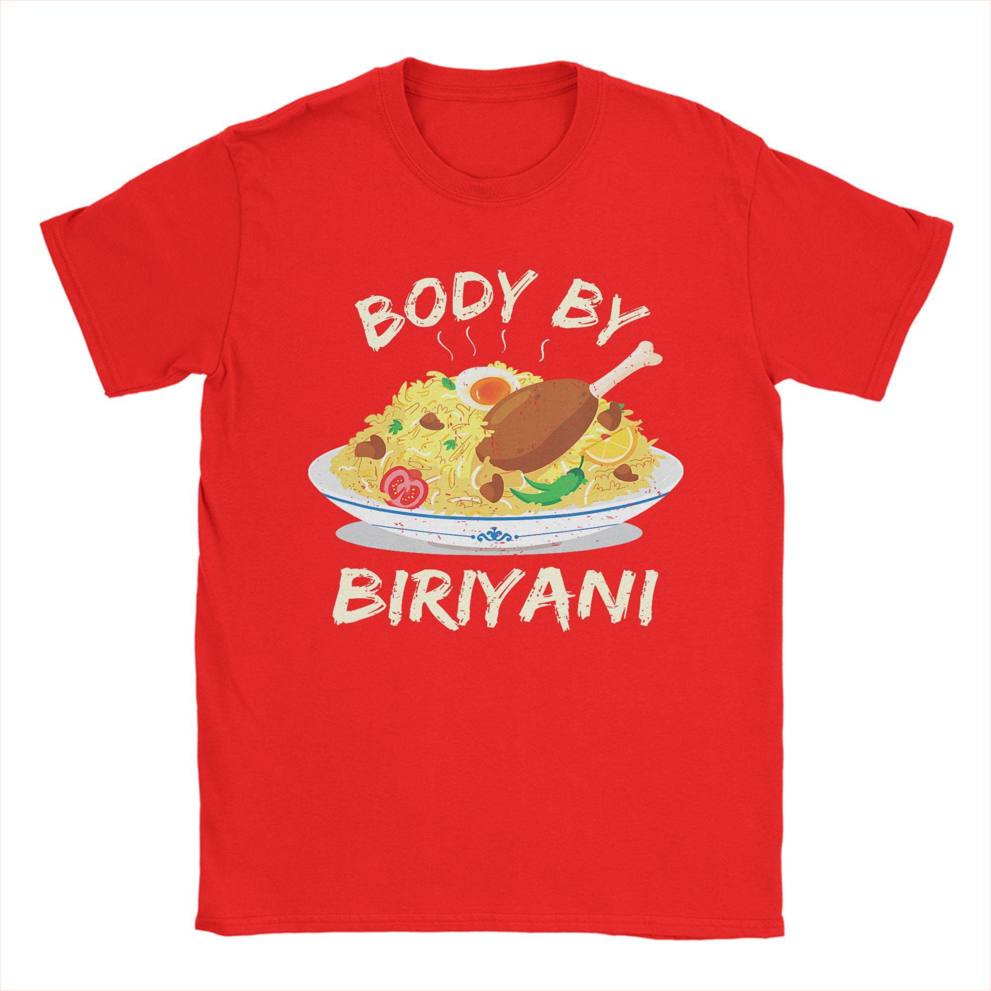 

Унисекс Футболка Body by Biryani Индия Пакистан Любитель Еды Одежда Винтажная С Коротким Рукавом Круглый Вырез Футболки Идея для Подарка Футболки S