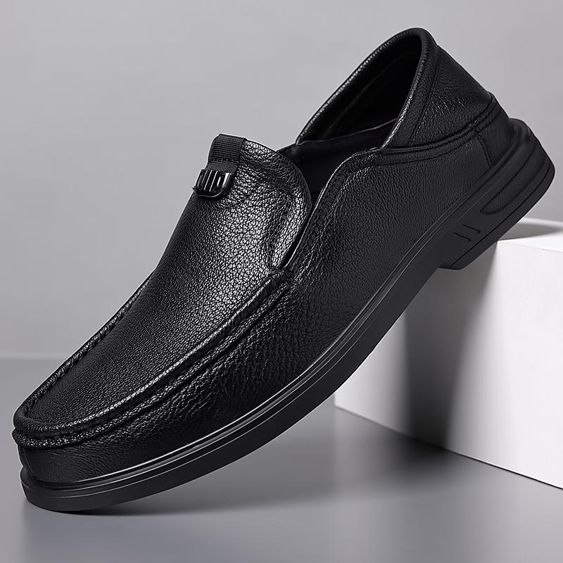 

Men s 2025 Autumn Sheepskin Casual Loafers - Soft Sole Slip-On Driving Shoes 38